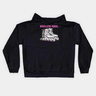 Roller Girl Cool Roller Derby Graphic Roller Skating Lover Gift Kids Hoodie